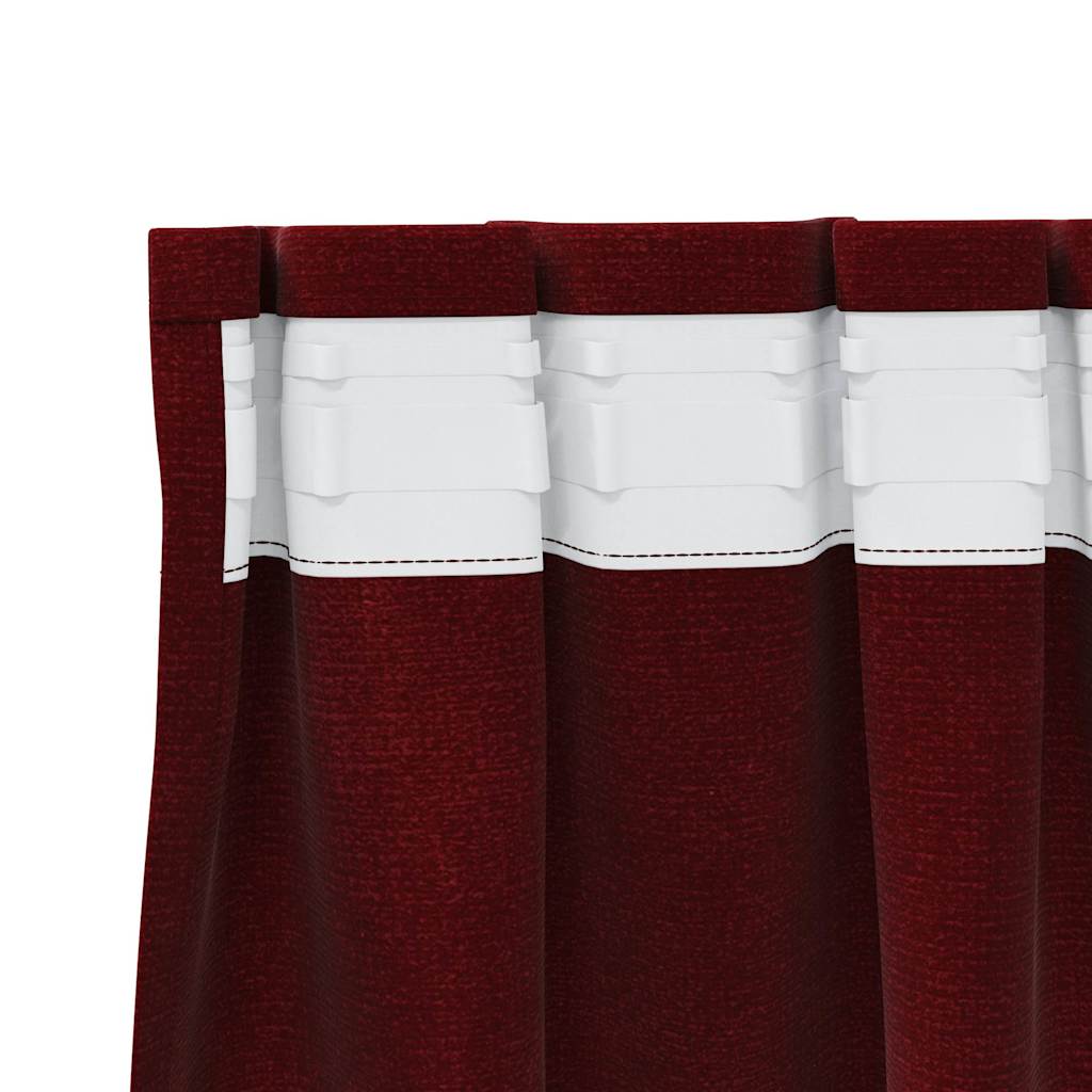 Zavjese za zamračivanje 2 pcs Vinska crvena 140 x 245 cm Baršun
