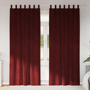 Zavjese za zamračivanje 2 pcs Vinska crvena 140 x 245 cm Baršun