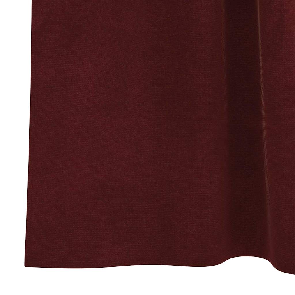 Zavjese za zamračivanje 2 pcs Vinska crvena 140 x 260 cm Baršun