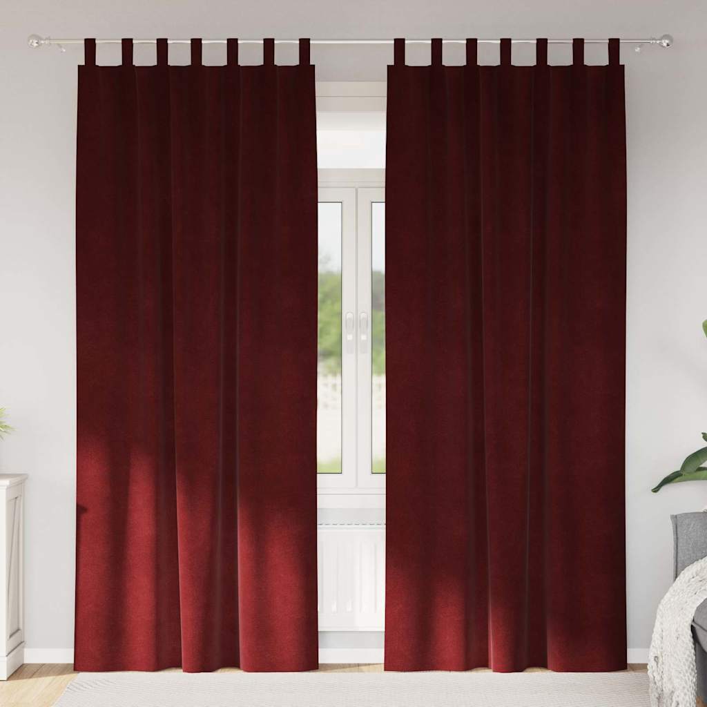 Zavjese za zamračivanje 2 pcs Vinska crvena 140 x 260 cm Baršun