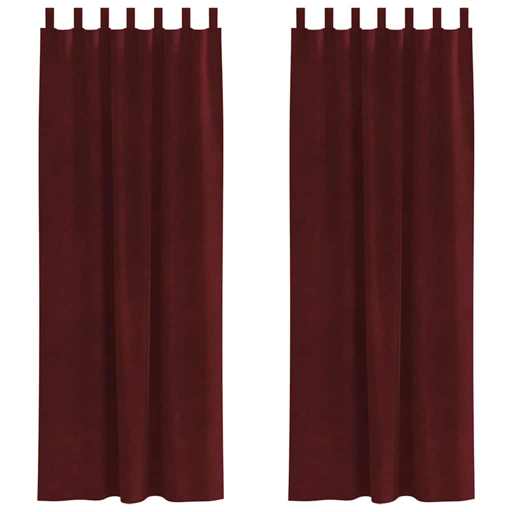 Zavjese za zamračivanje 2 pcs Vinska crvena 140 x 260 cm Baršun