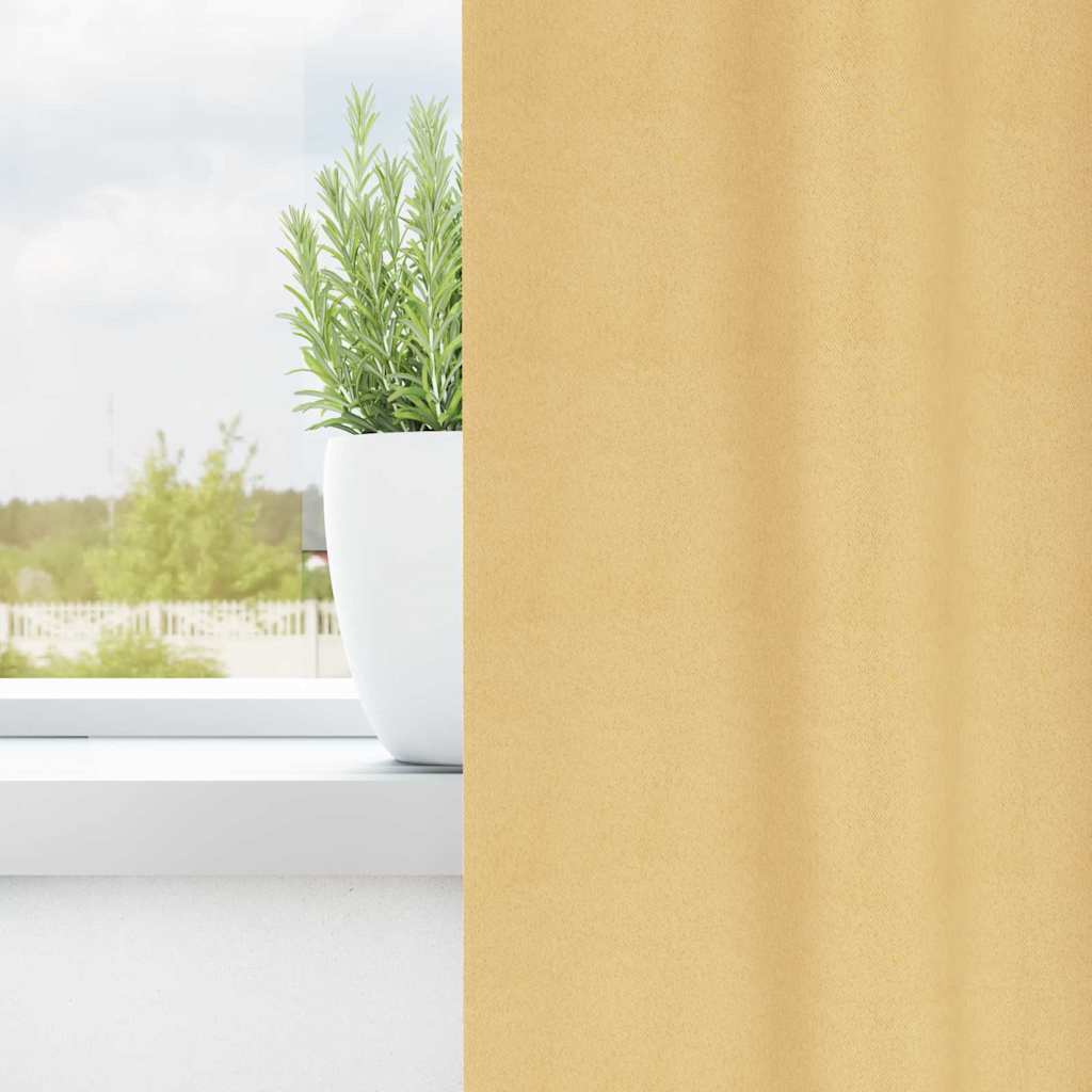 Zavjese za blackout s prstenovima 2 pcs Bež 140 x 140 cm