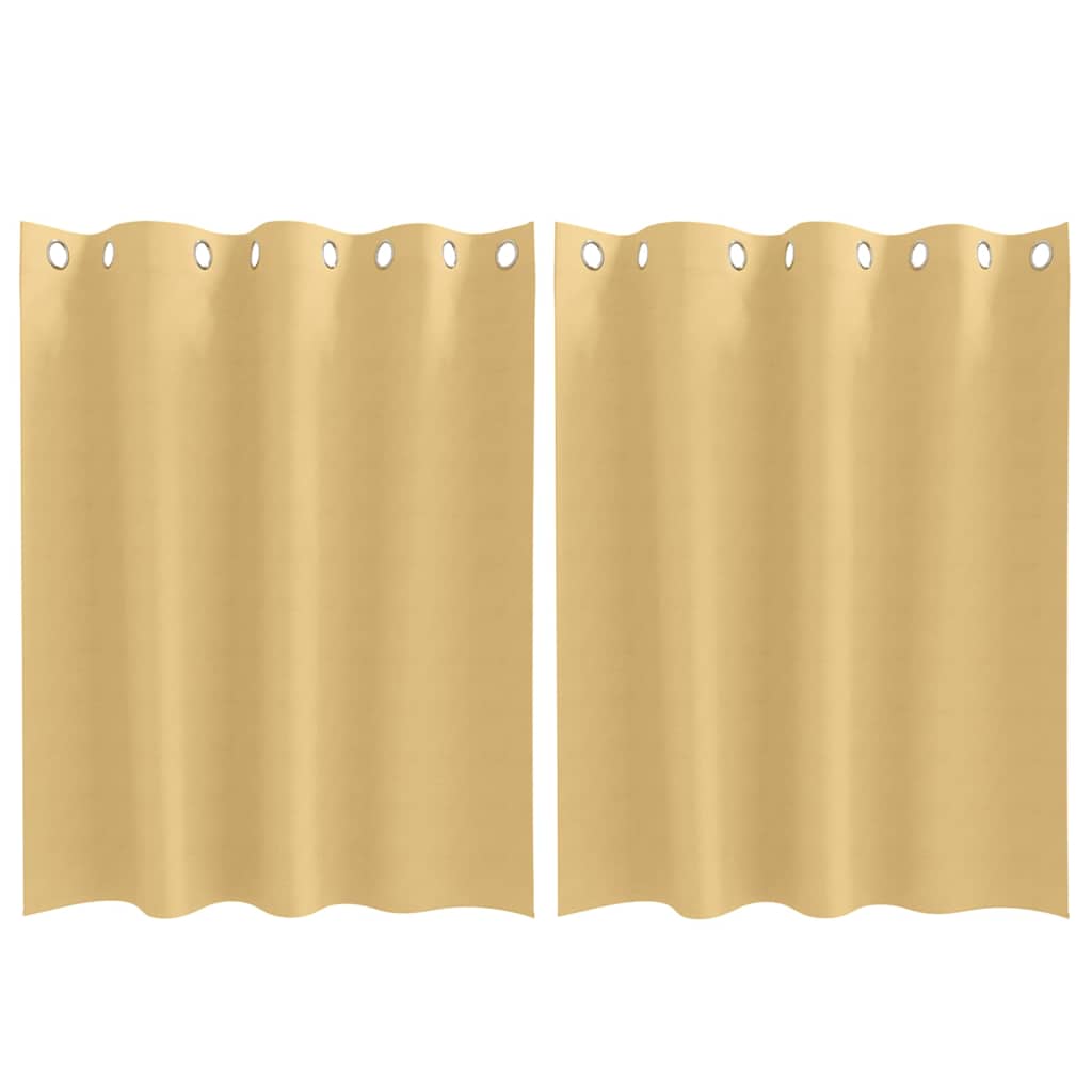 Zavjese za blackout s prstenovima 2 pcs Bež 140 x 140 cm