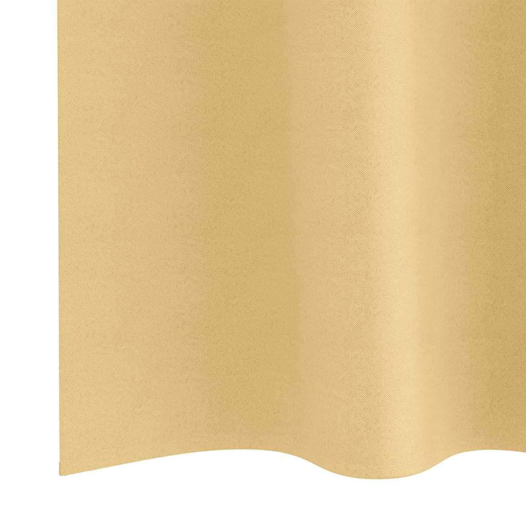 Zavjese za blackout s prstenovima 2 pcs Bež 225 x 140 cm