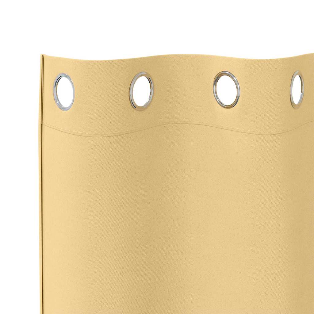 Zavjese za blackout s prstenovima 2 pcs Bež 245 x 140 cm