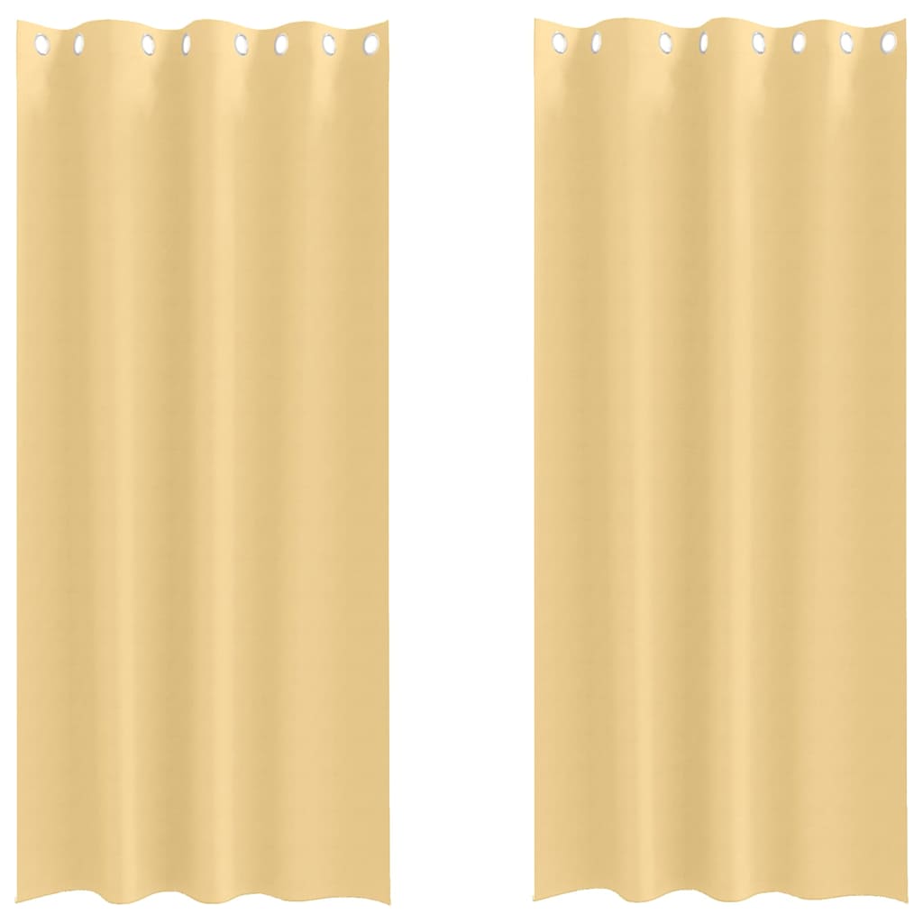 Zavjese za blackout s prstenovima 2 pcs Bež 260 x 140 cm