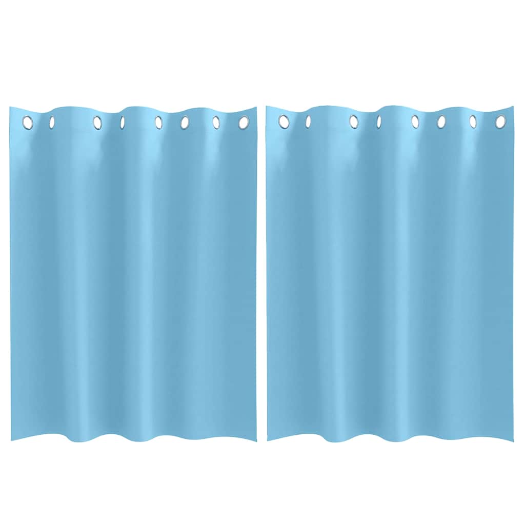 Zavjese za blackout s prstenovima 2 pcs Svijetloplava
