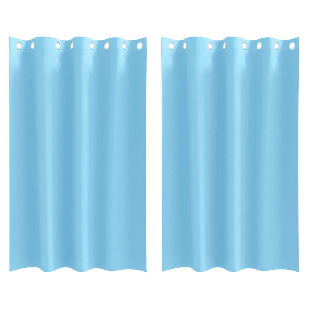 Zavjese za blackout s prstenovima 2 pcs Svijetloplava