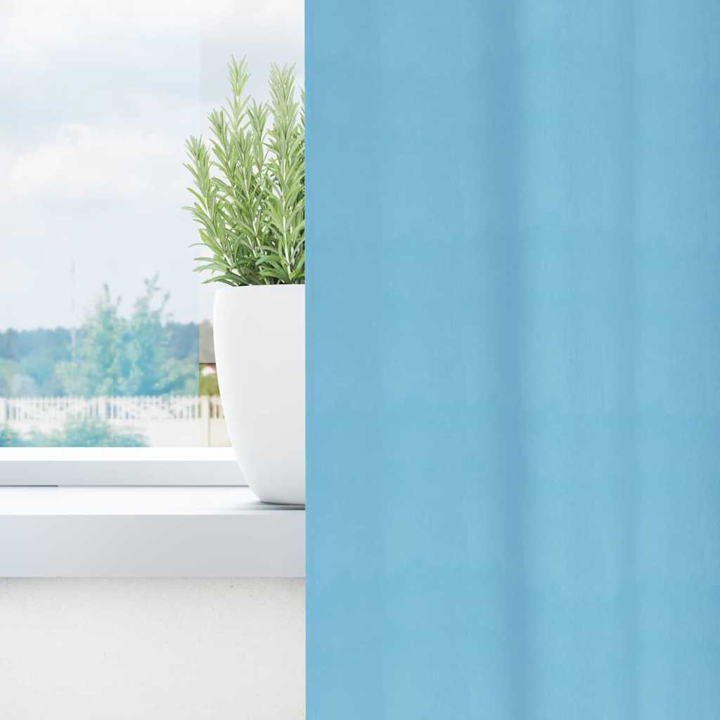 Zavjese za blackout s prstenovima 2 pcs Svijetloplava