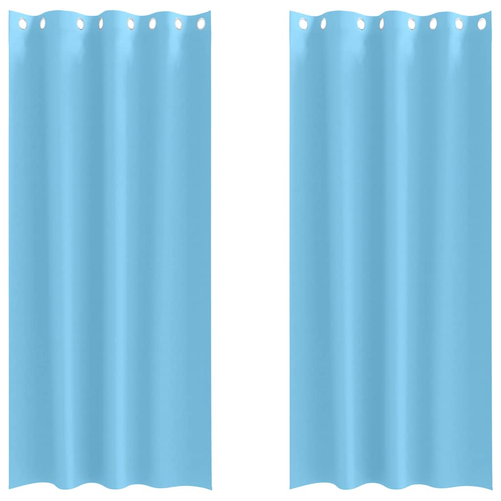 Zavjese za blackout s prstenovima 2 pcs Svijetloplava