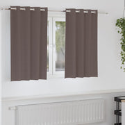 Zavjese za blackout s prstenovima 2 pcs Tamno smeđa