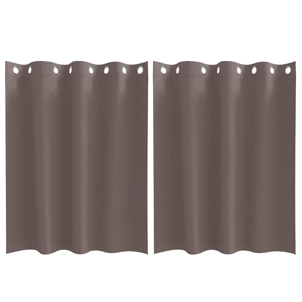 Zavjese za blackout s prstenovima 2 pcs Tamno smeđa
