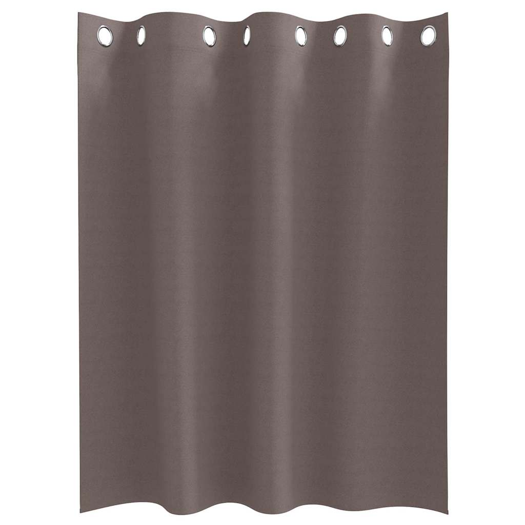 Zavjese za blackout s prstenovima 2 pcs Tamno smeđa