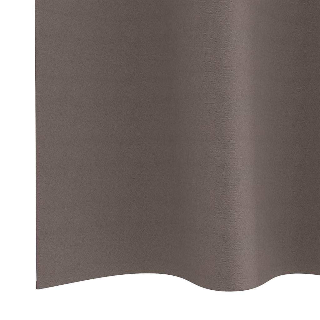 Zavjese za blackout s prstenovima 2 pcs Tamno smeđa