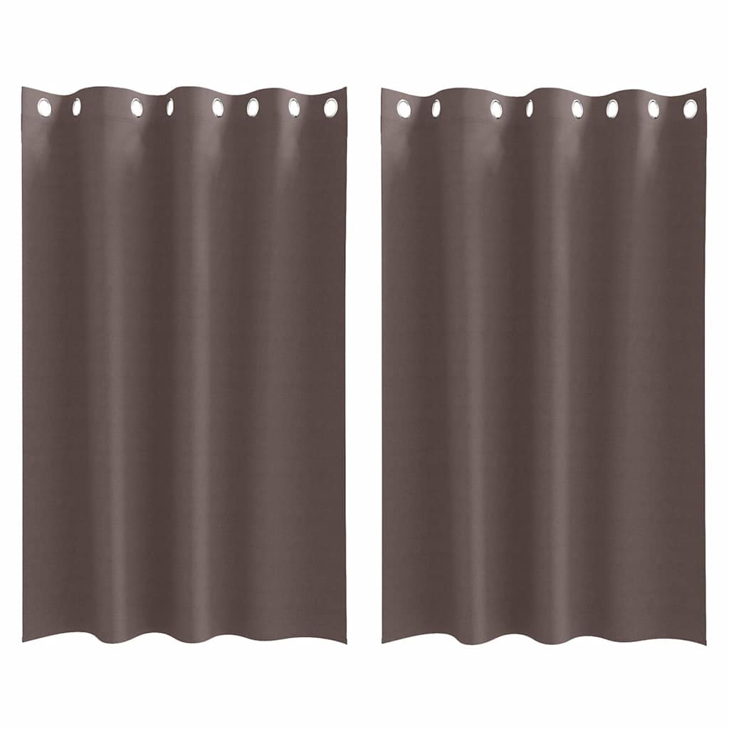 Zavjese za blackout s prstenovima 2 pcs Tamno smeđa