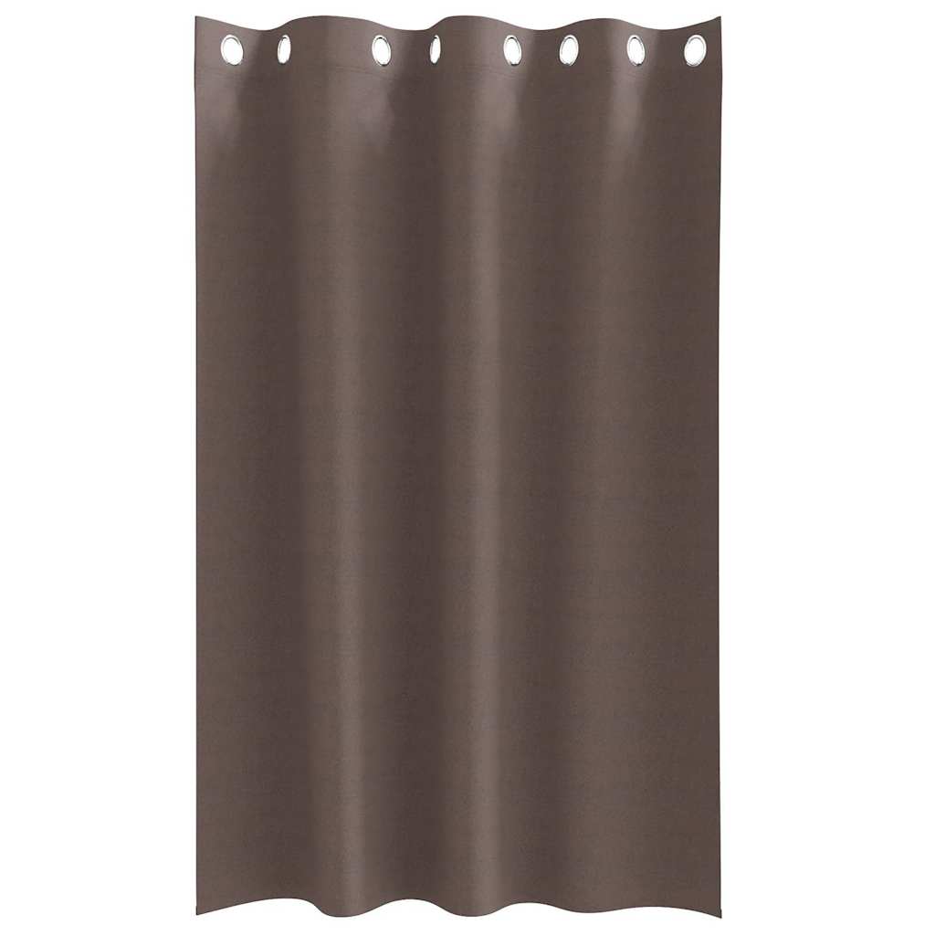 Zavjese za blackout s prstenovima 2 pcs Tamno smeđa