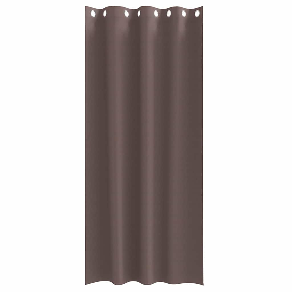Zavjese za blackout s prstenovima 2 pcs Tamno smeđa