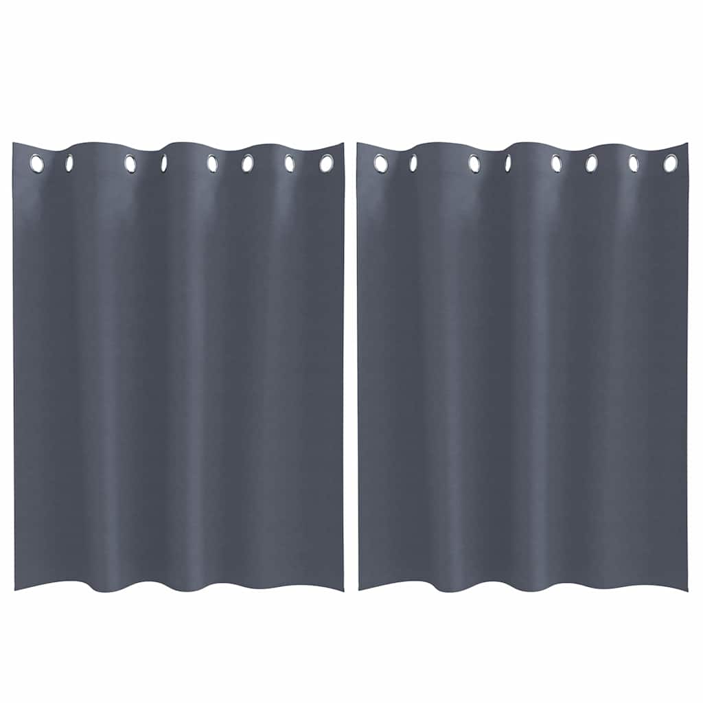Zavjese za blackout s prstenovima 2 pcs Antracit 140 x 140 cm