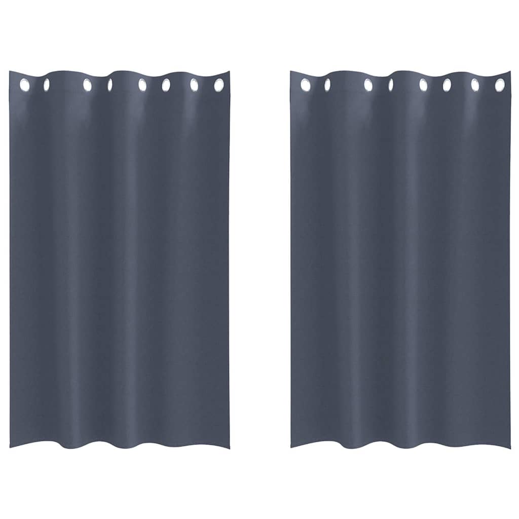 Zavjese za blackout s prstenovima 2 pcs Antracit 175 x 140 cm