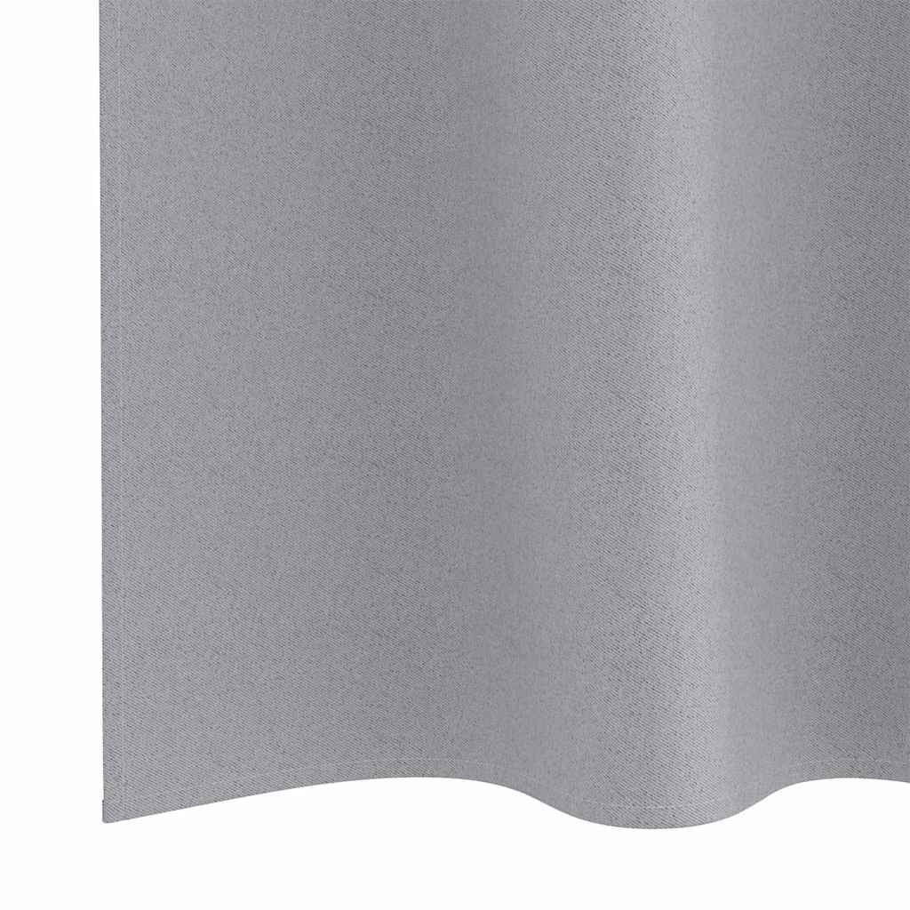 Zavjese za blackout s prstenovima 2 pcs Svijetlo siva