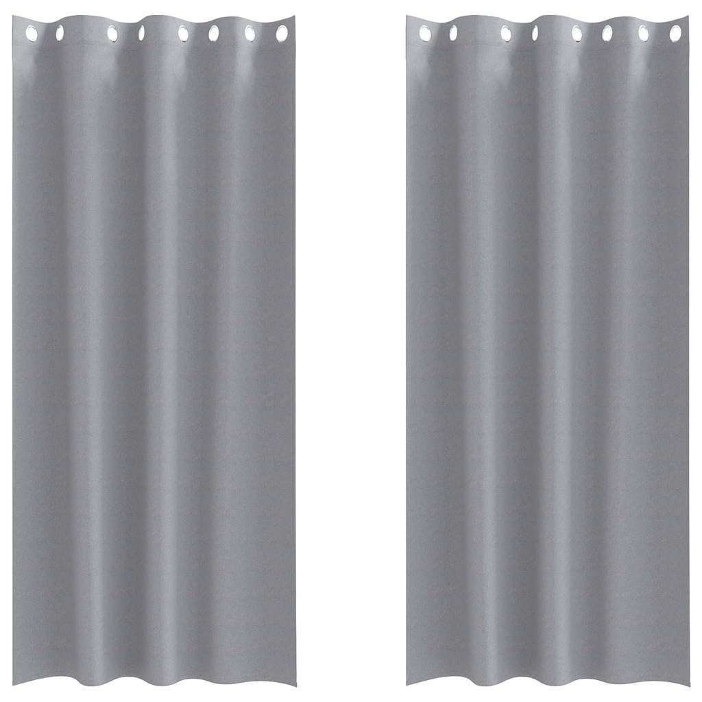 Zavjese za blackout s prstenovima 2 pcs Svijetlo siva