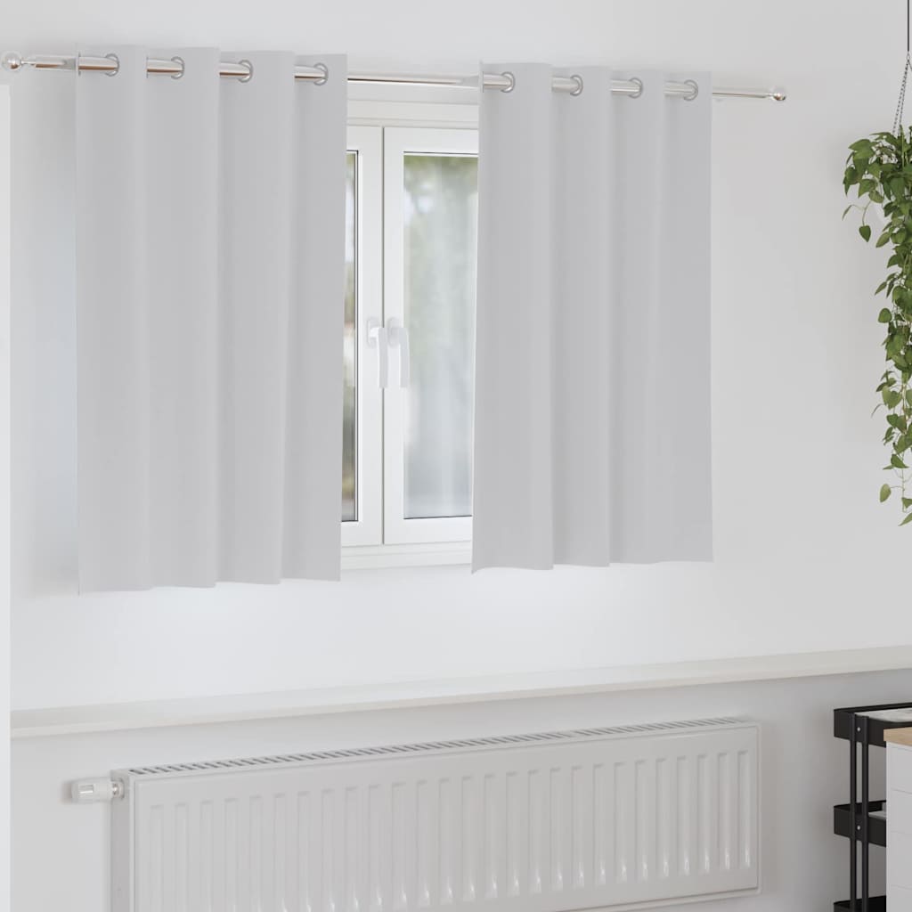 Zavjese za blackout s prstenovima 2 pcs Svijetlo Siva