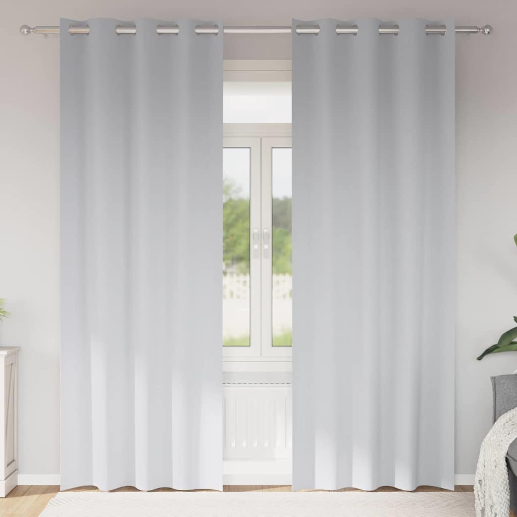 Zavjese za blackout s prstenovima 2 pcs Svijetlo Siva
