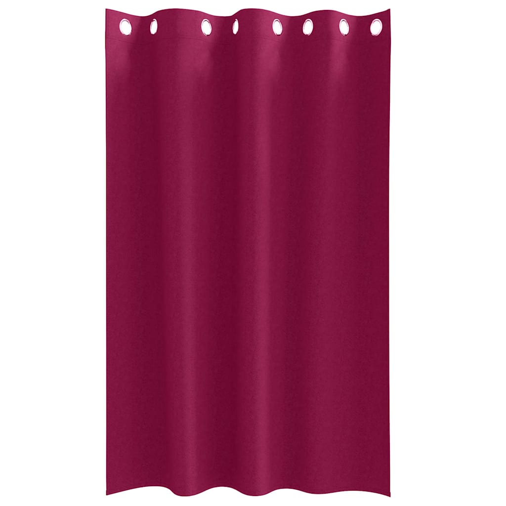 Zavjese za blackout s prstenovima 2 pcs Vinska crvena