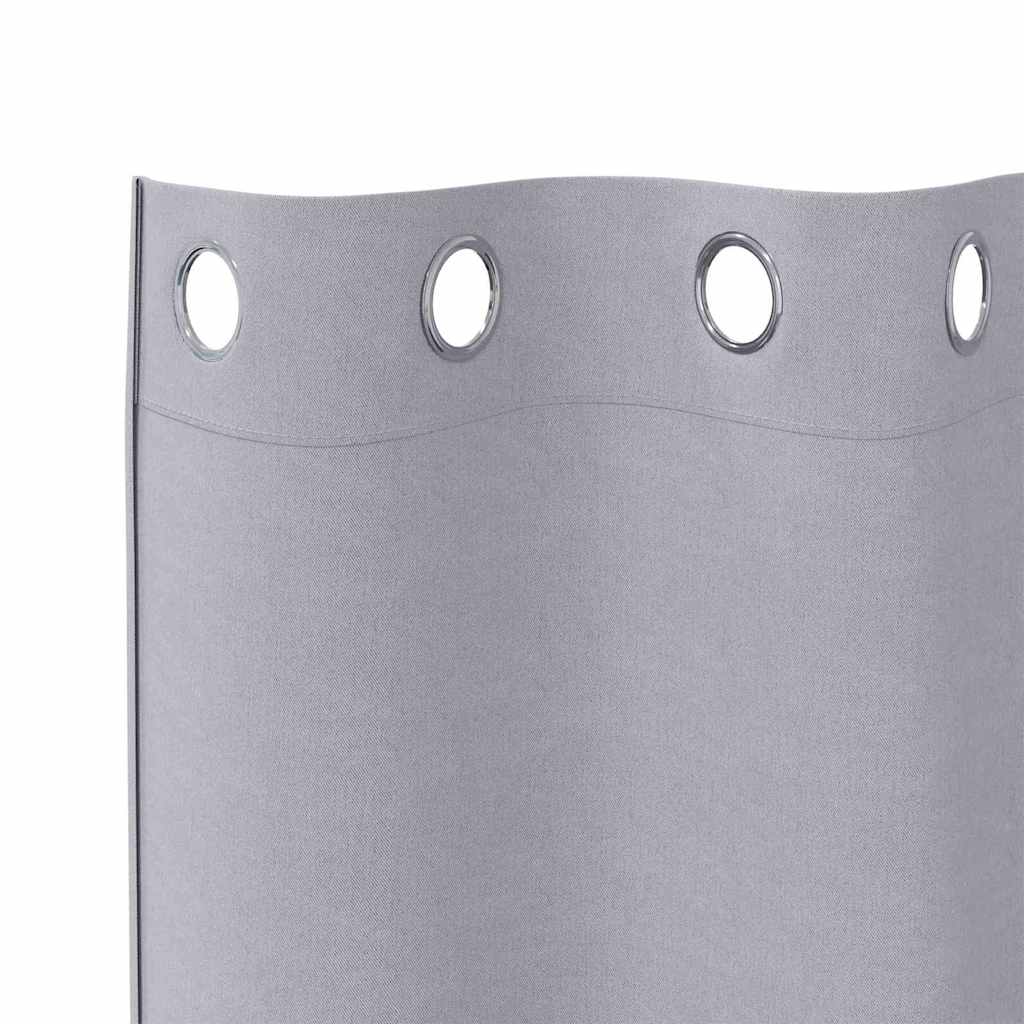 Zavjese za blackout s prstenovima 2 pcs Metalna Siva