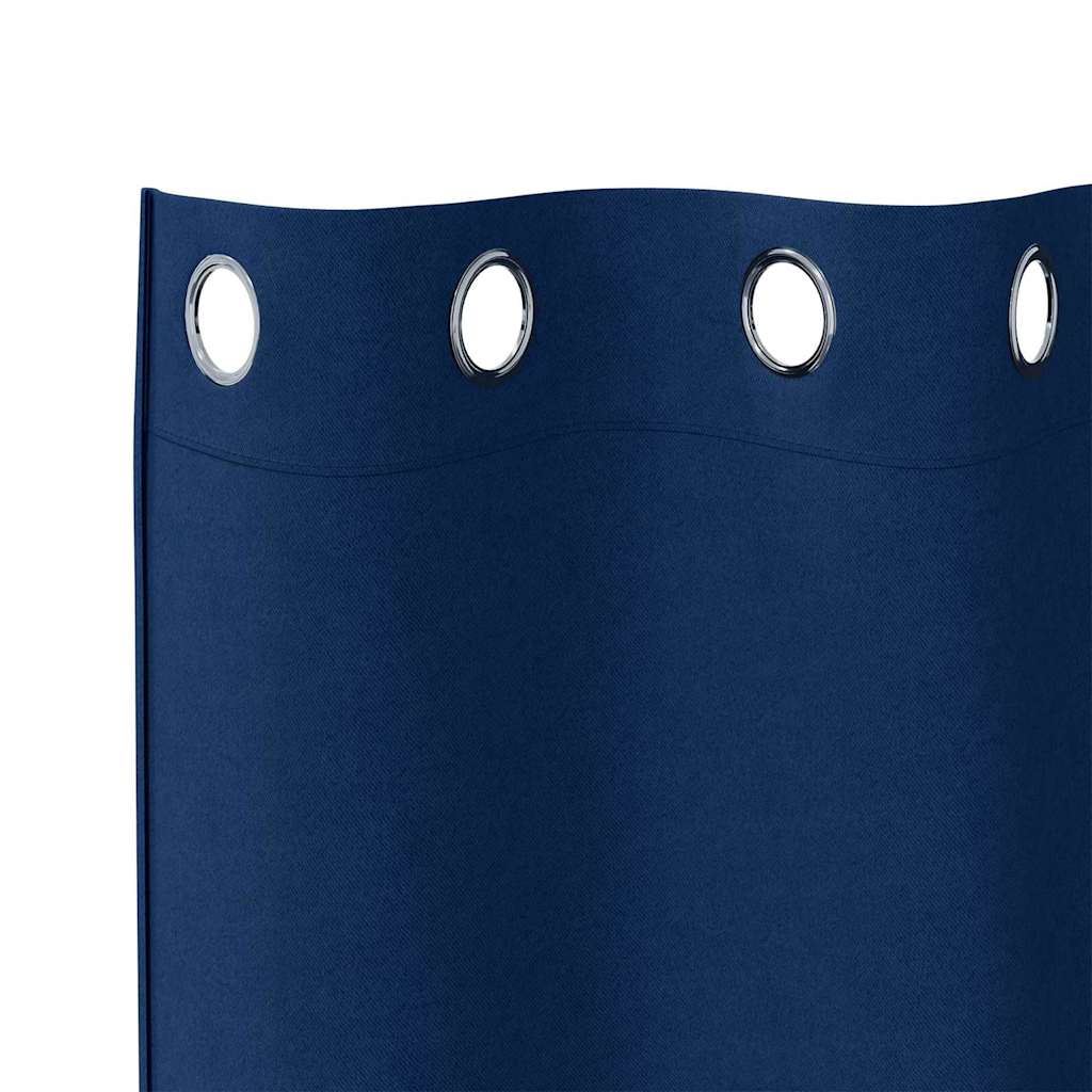 Zavjese za blackout s prstenovima 2 pcs Tamno plava