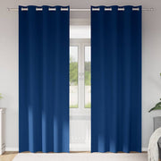 Zavjese za blackout s prstenovima 2 pcs Tamno plava