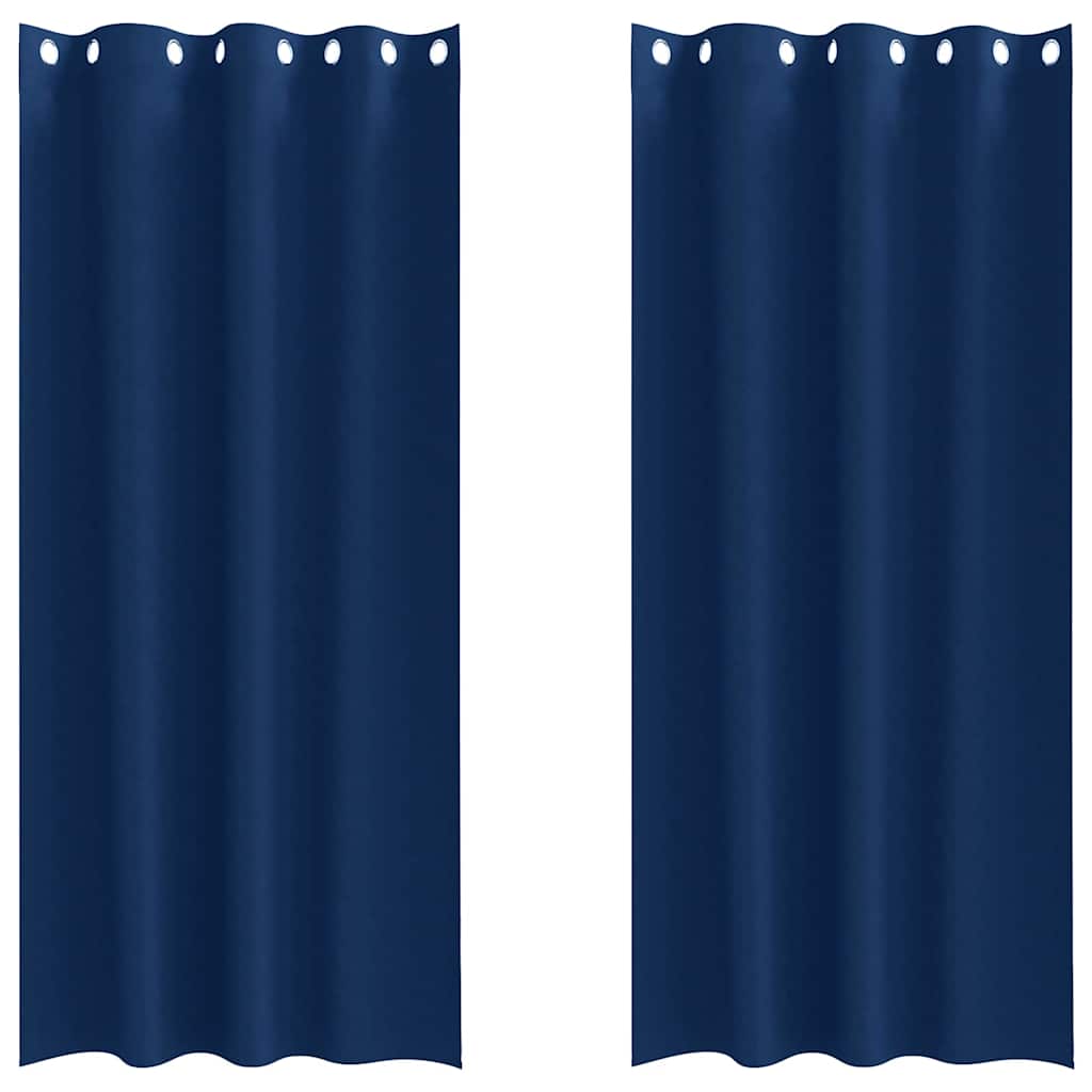 Zavjese za blackout s prstenovima 2 pcs Tamno plava