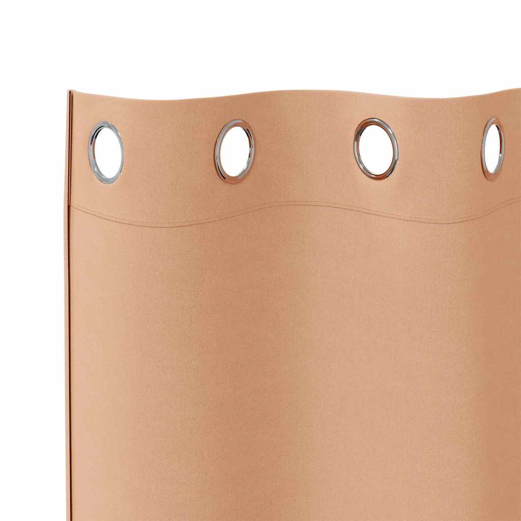 Zavjese za blackout s prstenovima 2 pcs Svijetlosmeđa