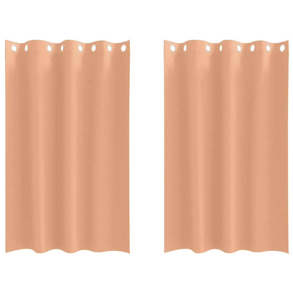 Zavjese za blackout s prstenovima 2 pcs Svijetlosmeđa
