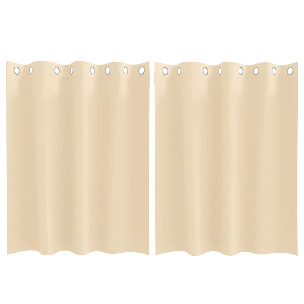 Zavjese za blackout s prstenovima 2 pcs Krema 140 x 140 cm