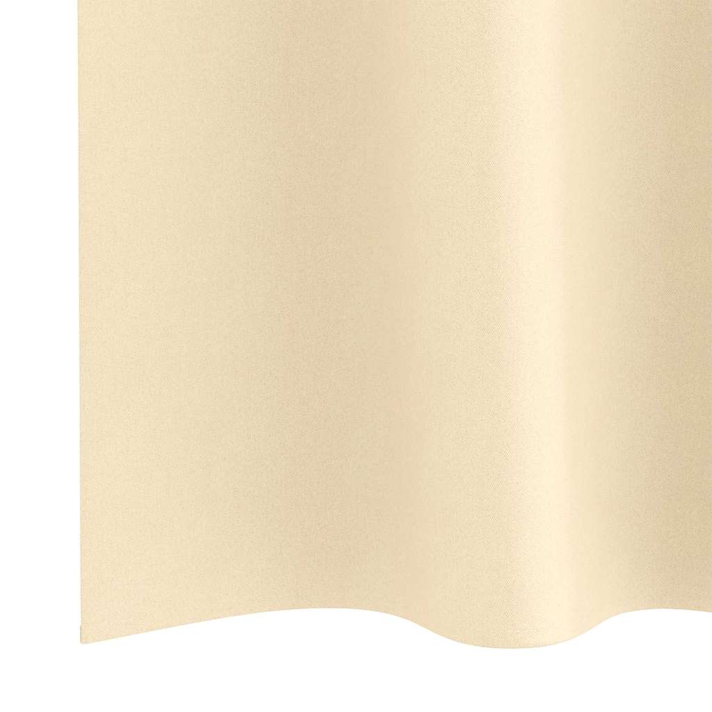 Zavjese za blackout s prstenovima 2 pcs Krema 175 x 140 cm