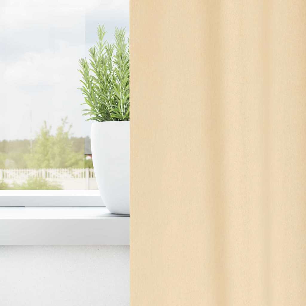 Zavjese za blackout s prstenovima 2 pcs Krema 175 x 140 cm