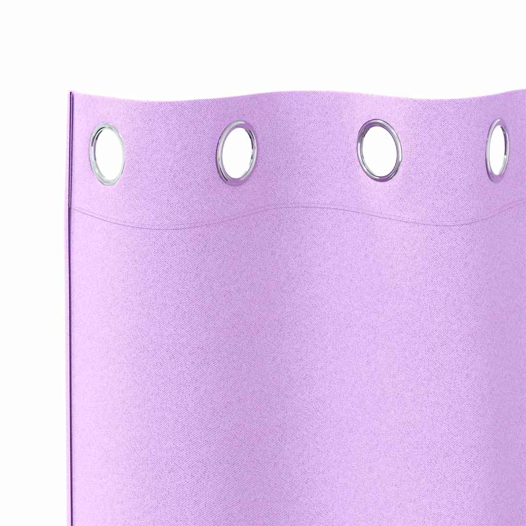 Zavjese za blackout s prstenovima 2 pcs Ljubičasta 225 x 140 cm