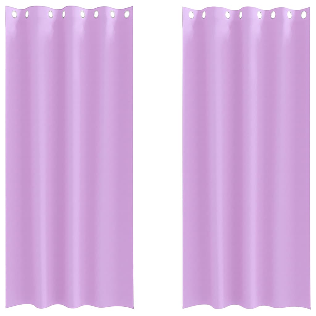 Zavjese za blackout s prstenovima 2 pcs Ljubičasta 245 x 140 cm