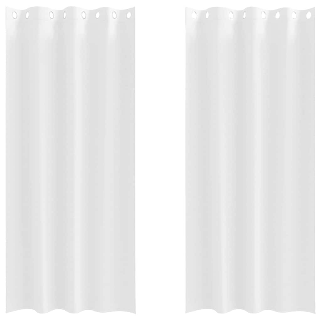 Zavjese za blackout s prstenovima 2 pcs Čista bijela
