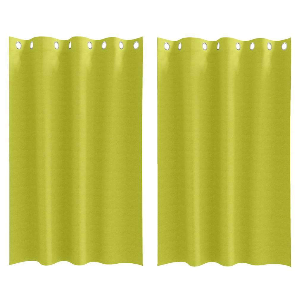 Zavjese za blackout s prstenovima 2 pcs Zelena 175 x 140 cm