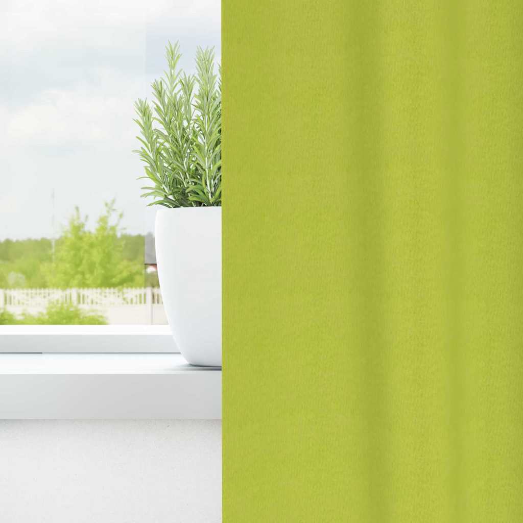 Zavjese za blackout s prstenovima 2 pcs Zelena 260 x 140 cm