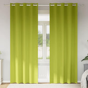 Zavjese za blackout s prstenovima 2 pcs Zelena 260 x 140 cm
