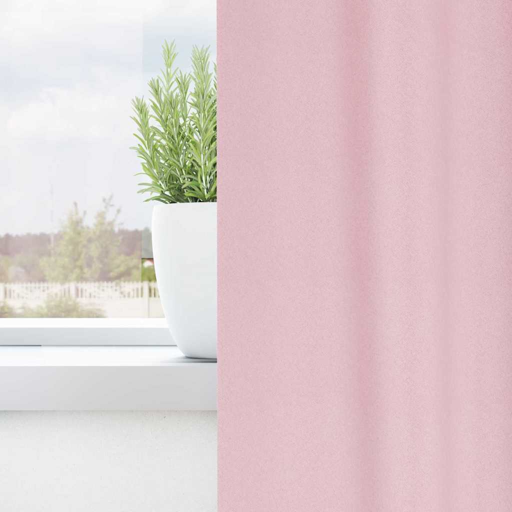Zavjese za blackout s prstenovima 2 pcs Bebina roza