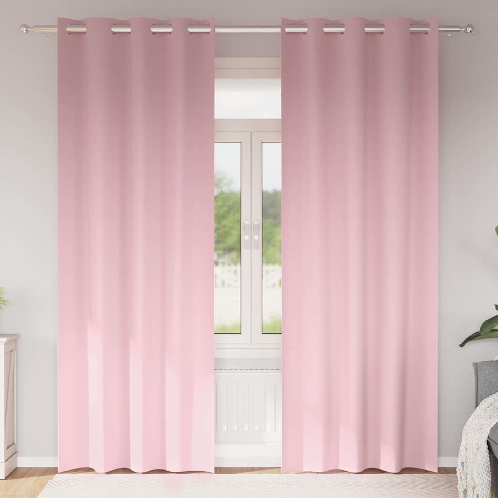 Zavjese za blackout s prstenovima 2 pcs Bebina roza