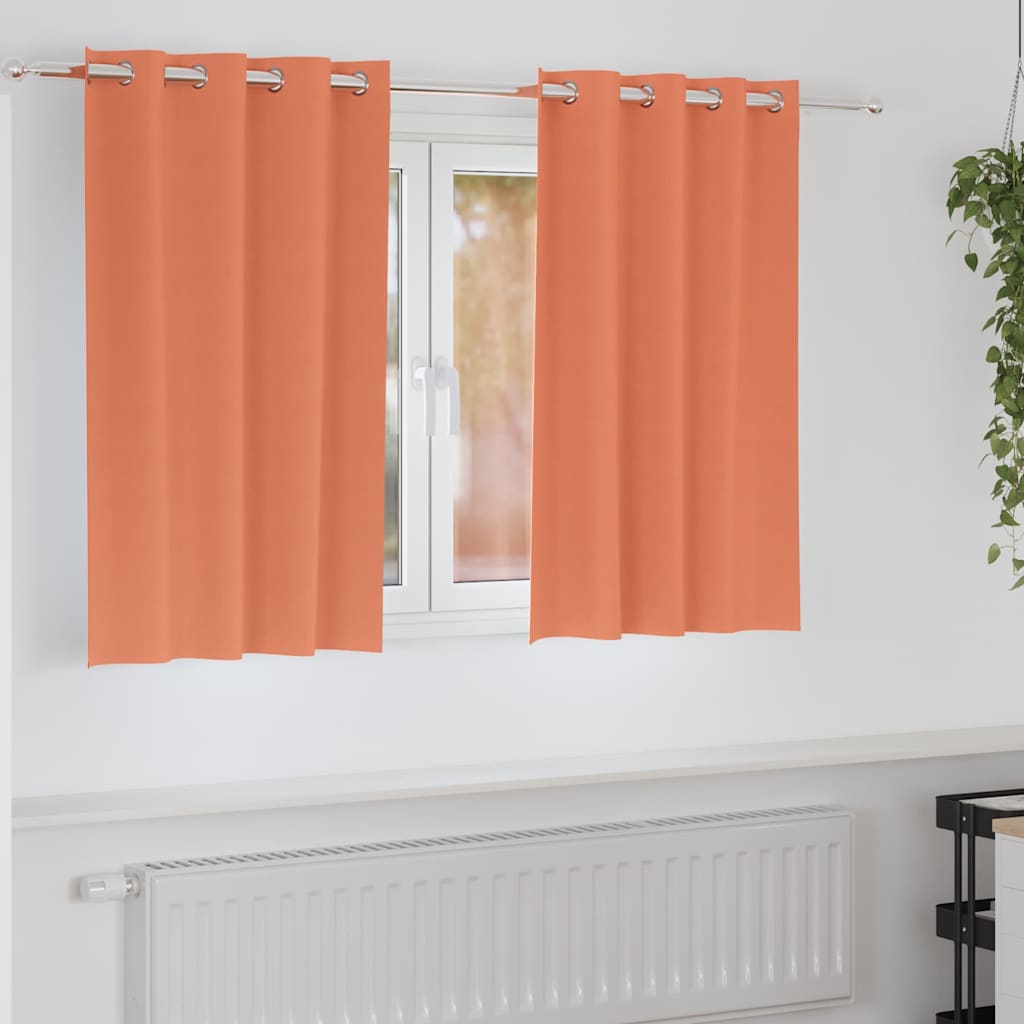 Zavjese za blackout s prstenovima 2 pcs Terakota 140 x 140 cm