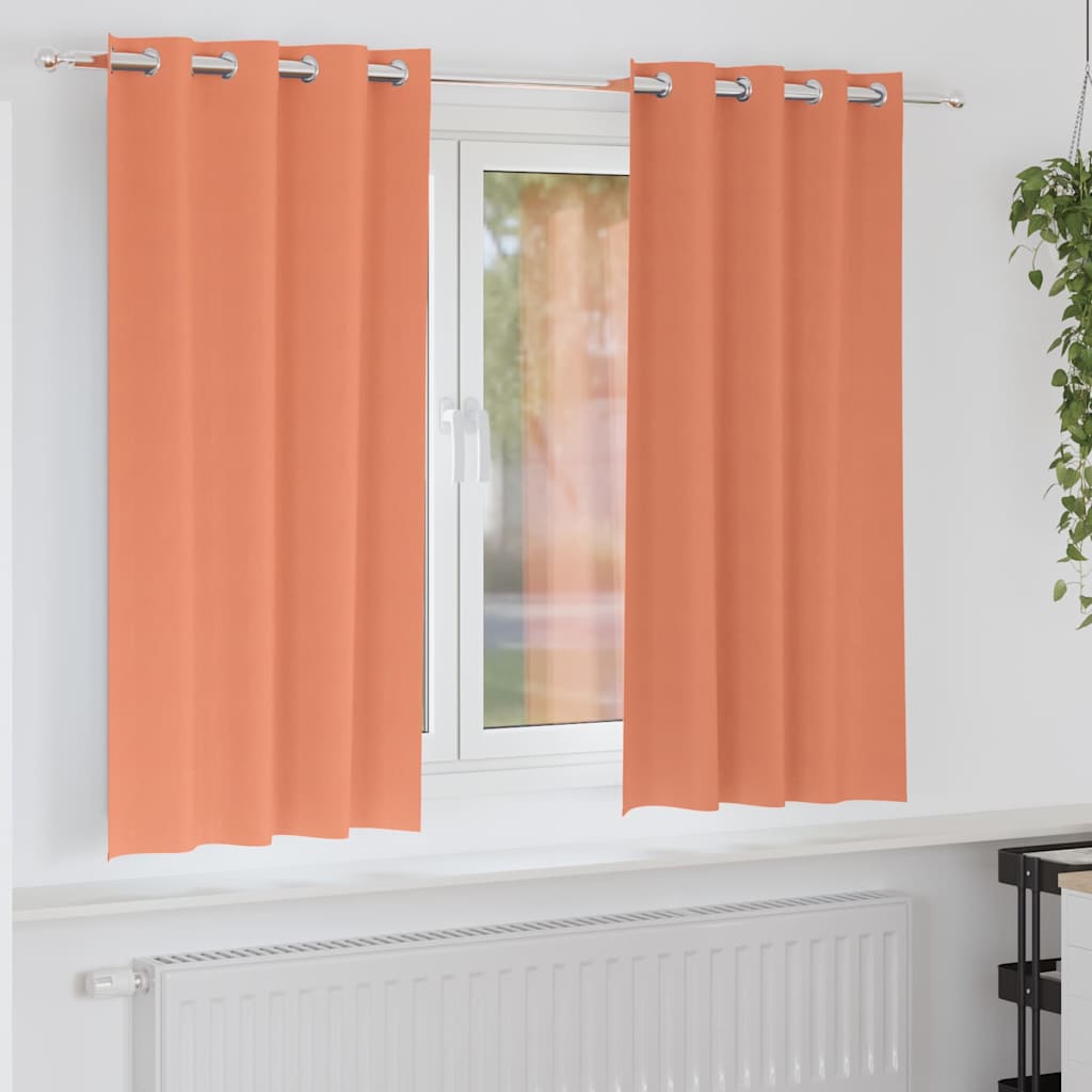 Zavjese za blackout s prstenovima 2 pcs Terakota 175 x 140 cm