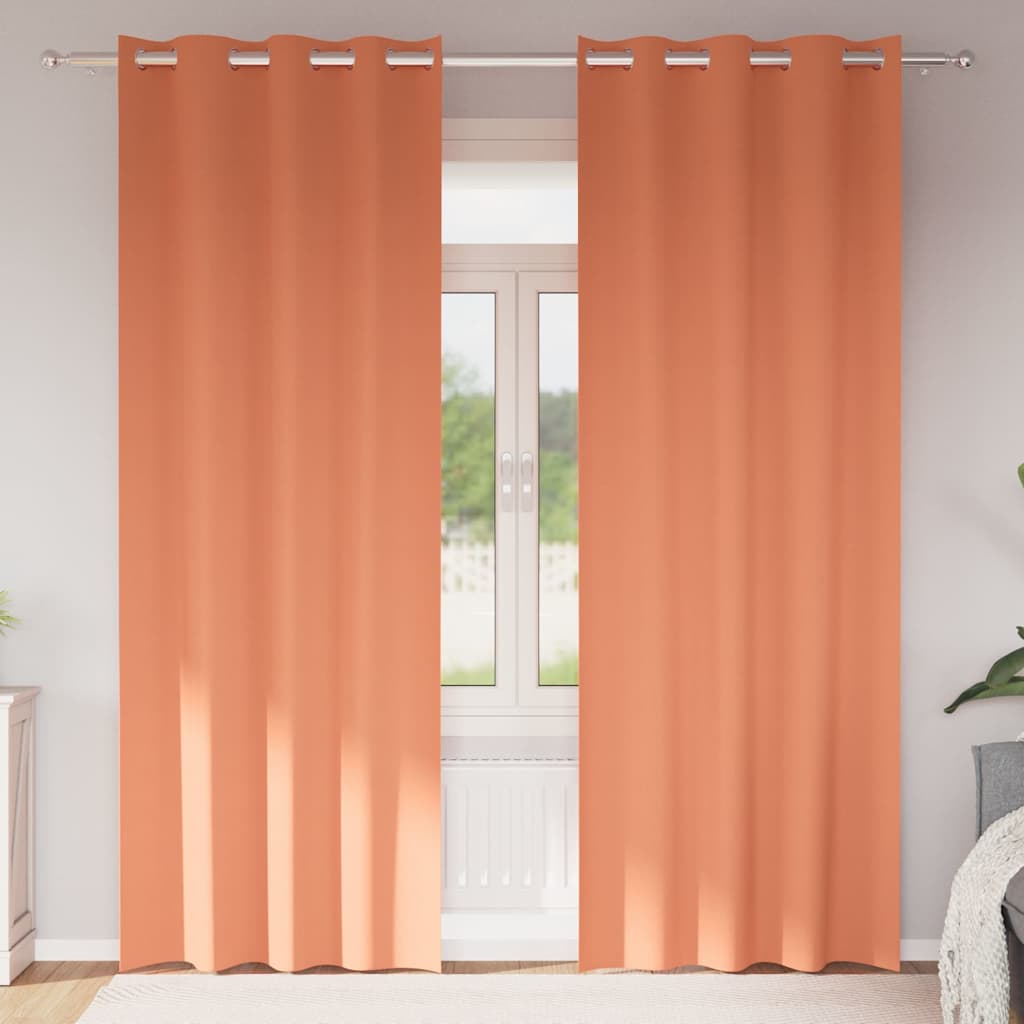 Zavjese za blackout s prstenovima 2 pcs Terakota 225 x 140 cm