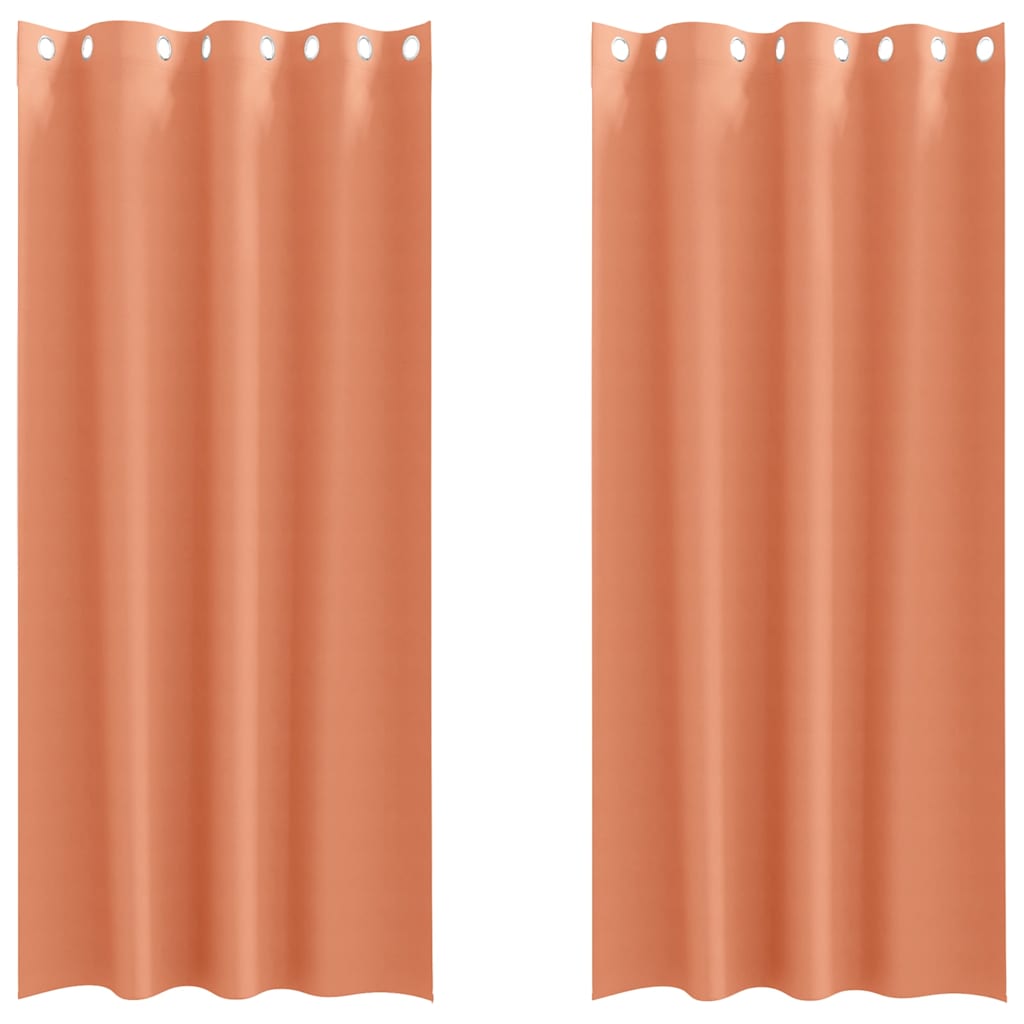 Zavjese za blackout s prstenovima 2 pcs Terakota 225 x 140 cm