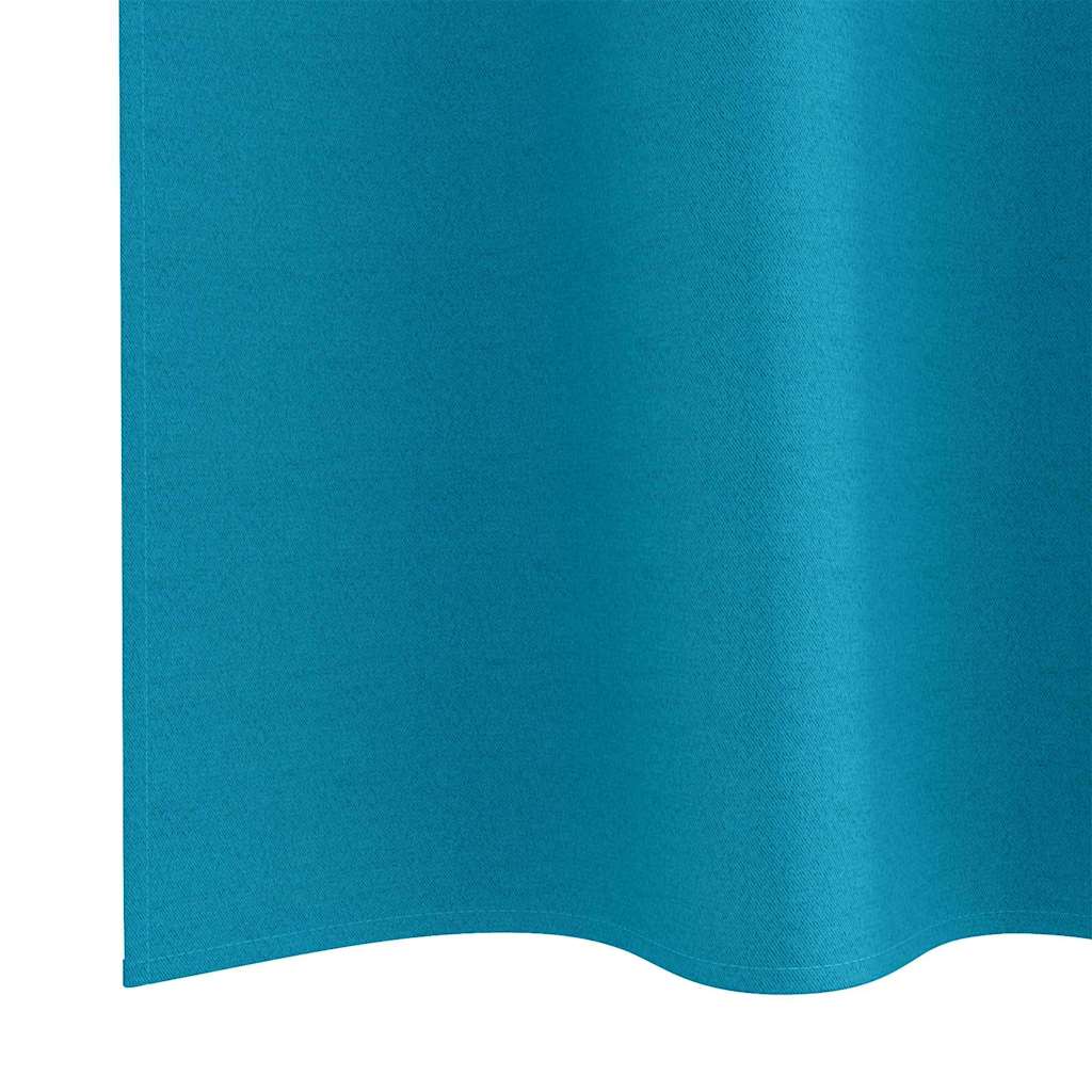 Zavjese za blackout s prstenovima 2 pcs Tirkizna 245 x 140 cm